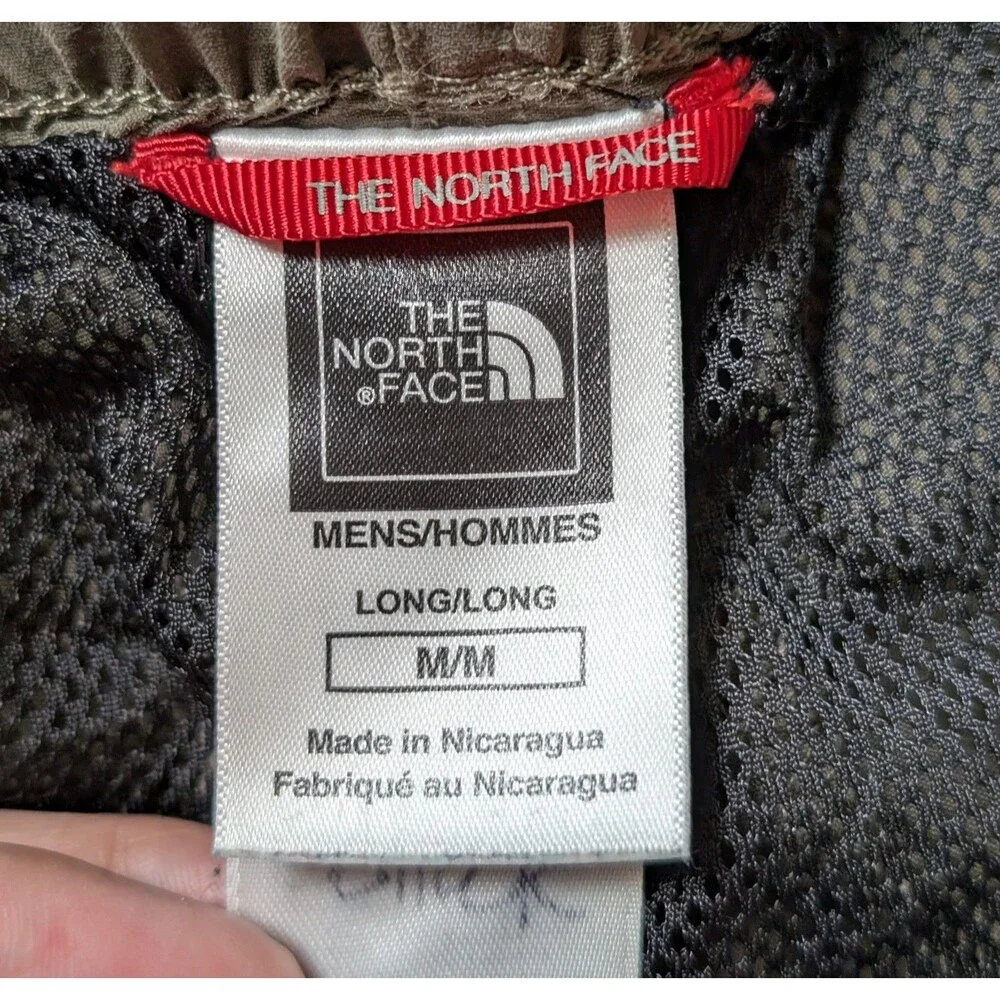 North Face Size M Shorts Utility Water Mesh Lined Green Nylon Outdoor Hybrid
